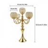 European Retro 5-Head Candlestick Centerpiece - Luxury Candlelight Dinner Decoration for Wedding and Home.