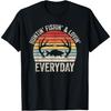 Vintage Retro Hunting Fishing Loving Everyday T-Shirt