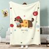 Cute Dachshund Throw Lightweight 240G Flannel Blanket Soft Skin-Friendly For Summer Cooling