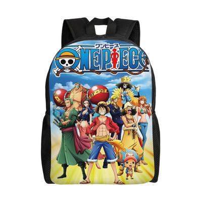 One Piece Freizeitrucksack Outdoor High School Arbeit Cartoon Tagesrucksack für Männer Frauen Laptop Computer Umhängetasche