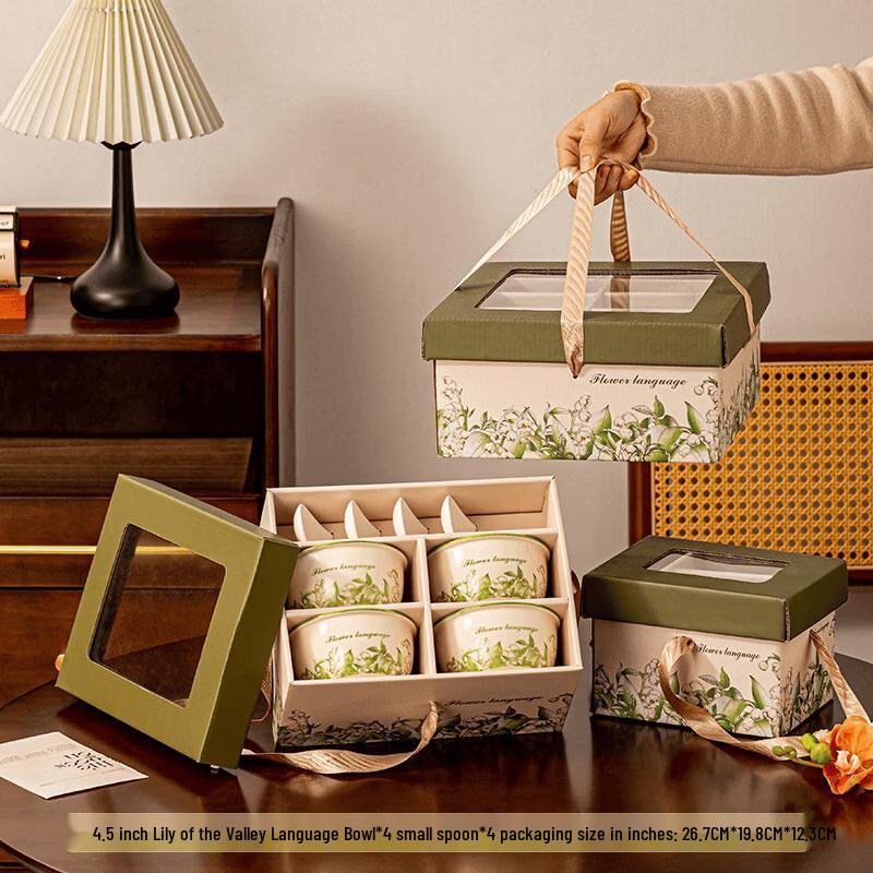 ZISIZ Ceramic Bowl & Spoon Gift Set