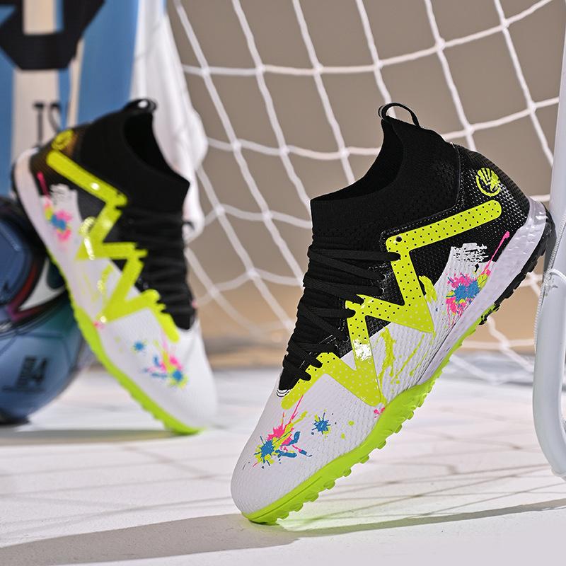 Men's Football Shoes Professional Sports Shoes Men's Long Nail FG Outdoor Sports Cleats Training Shoes Anti Slip Shoes