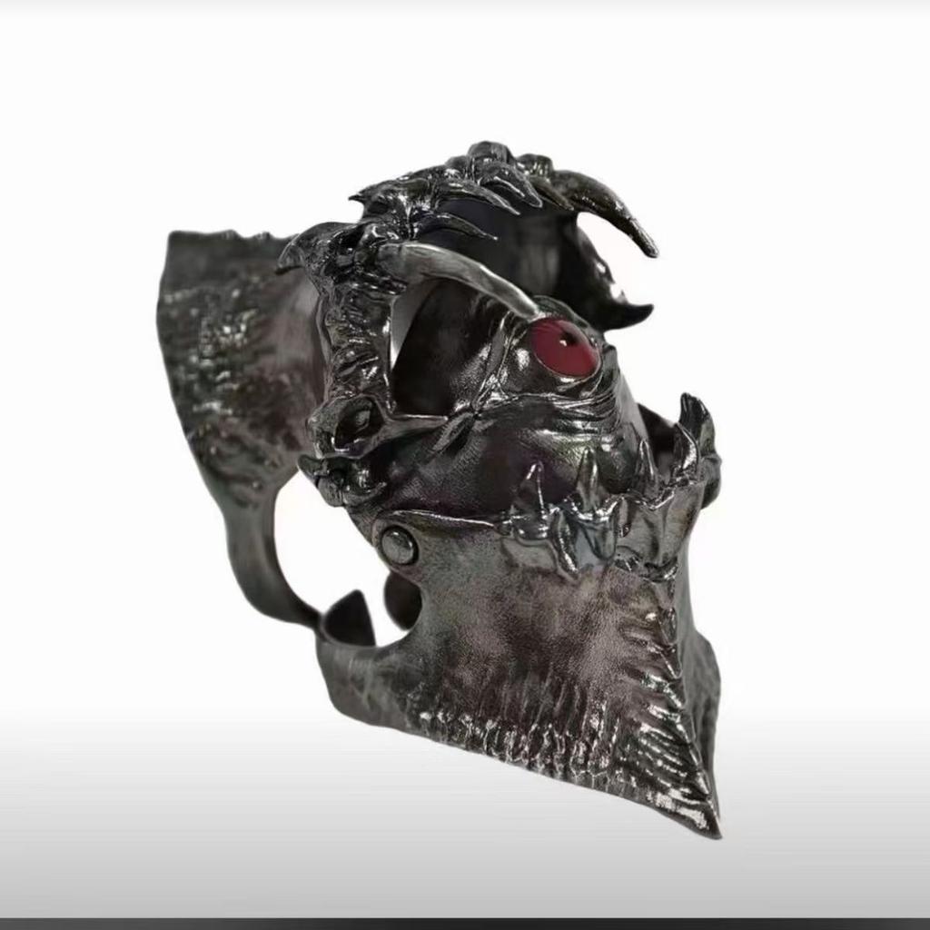 Vintage Movable Eye Tooth Armor Joint Ring Gothic Dark Unique Design Adjustable Knuckle Ring for Men jewelry gift