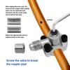4Pack BPV-31 Piercing Valves Line Tap Valves Kits Adjustable for Air Conditioners HVAC 1/4inch 6-10mm Copper Tubing