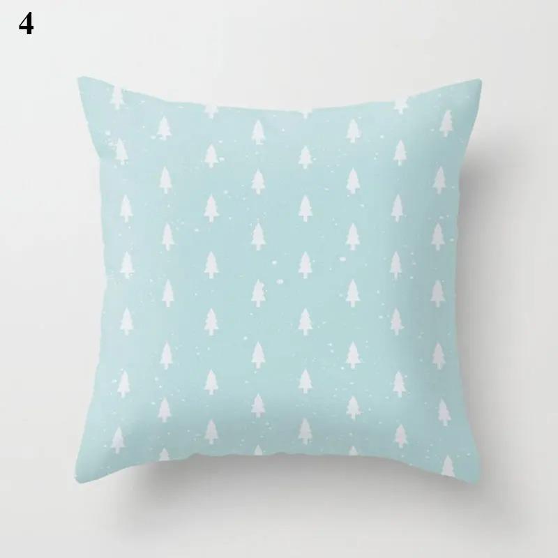 Mint Green Printed Decorative Pillowcase Office Living Room Car Ornaments Home Pillowcase