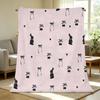 Rabbit Collection Soft Plush Flannel Throw Blanket,Machine Washable Warm Cozy Blanket for Home, Sofa, Office Nap, Halloween & Christmas Gift