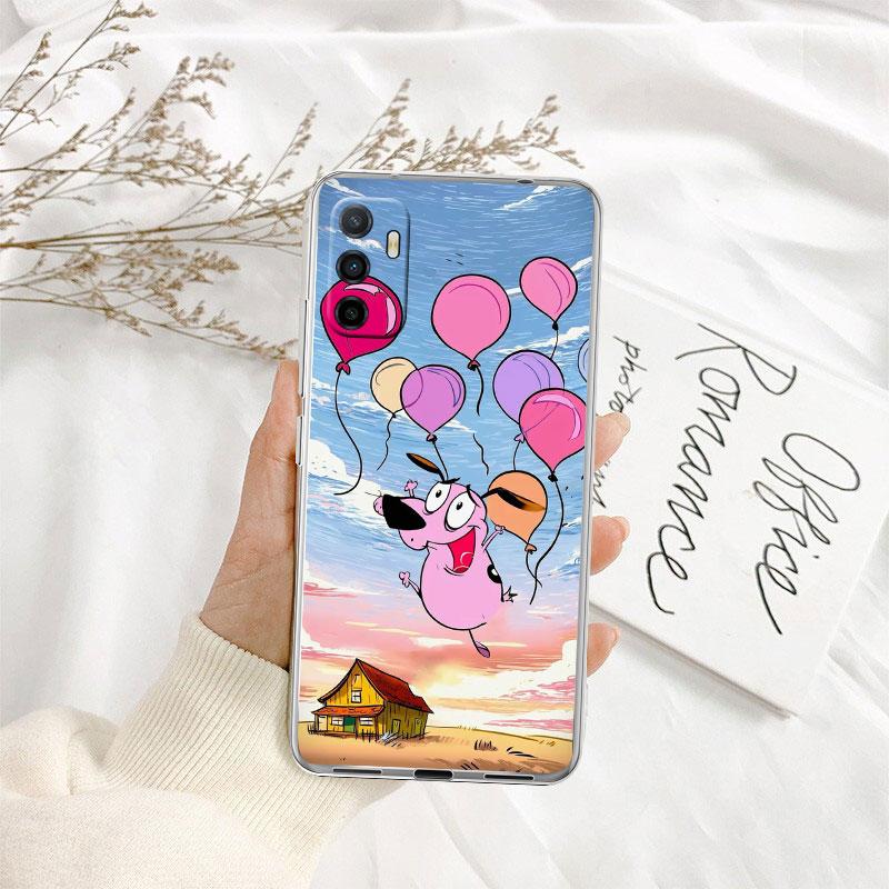 C-Courage C-Cowardly D-Dog Transparent Phone Case for Motorola Moto Edge 20 30 40 50 S30 Fusion Ultra Pro Neo Lite + G200 G23