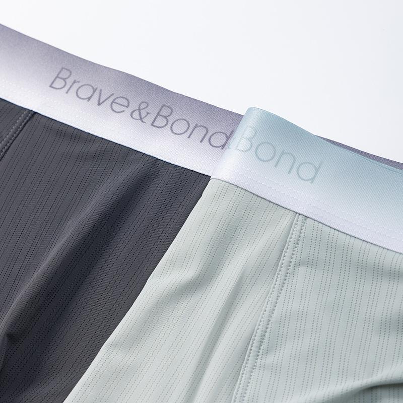 Men Mid Waist Breathable Quick Dry Antibacterial Boxer Briefs Underwear