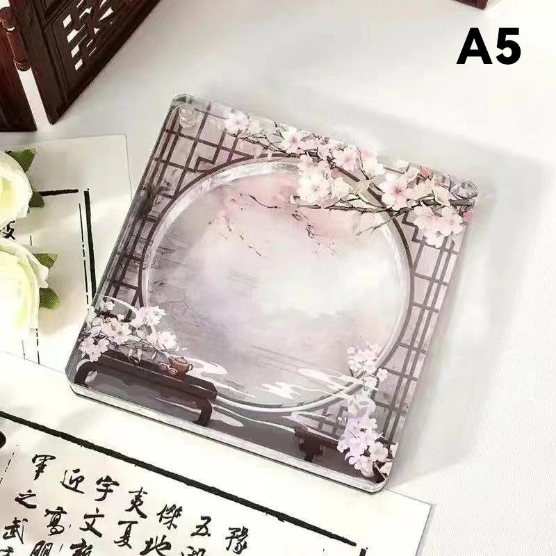 58-75mm Ancient Style Badge Display Stand Colorful Acrylic Baji Support Brick Anime Game Fans Desktop Ornaments (No Badge)