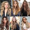 MISSQUEEN Long Wavy Ombre Hair Extensions 16 Hairpins Clipped In The Hair Extensions To Synthesize A Heat Resistant Thick Wig