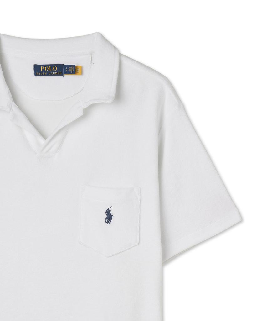 POLO RALPH LAUREN Custom Slim Fit Terry Polo Shirt - White
