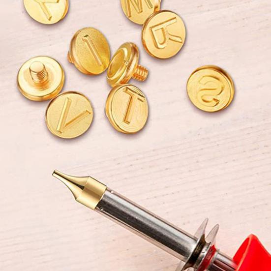 Pullarla Ahşap Yakma Seti Alfabe Rakam Pullarıyla Ahşap Yakma Kalemi