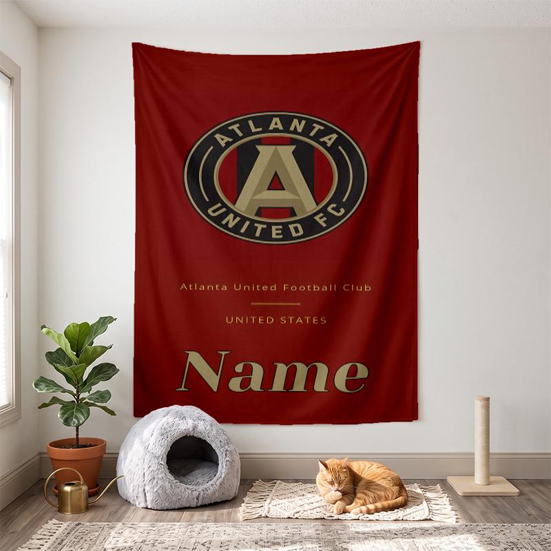 Atlanta United (1) Customizable name decorative wall tapestry ideal choice for wall decor in bedrooms living rooms dorms and home
