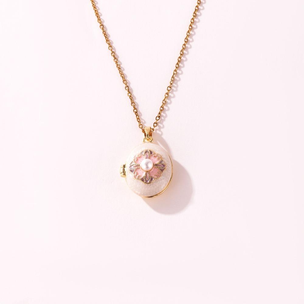 Brass Photo Locket Pendant Necklace Non-Fading Locket Necklace For Jewelry Gifts