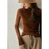 Women's Sweaters - Korean Style Large Size Womens Half Turtleneck Knitted Sweater Long Sleeve Autumn Winter Solid Color Tops T Shirt Bottoming Shirt