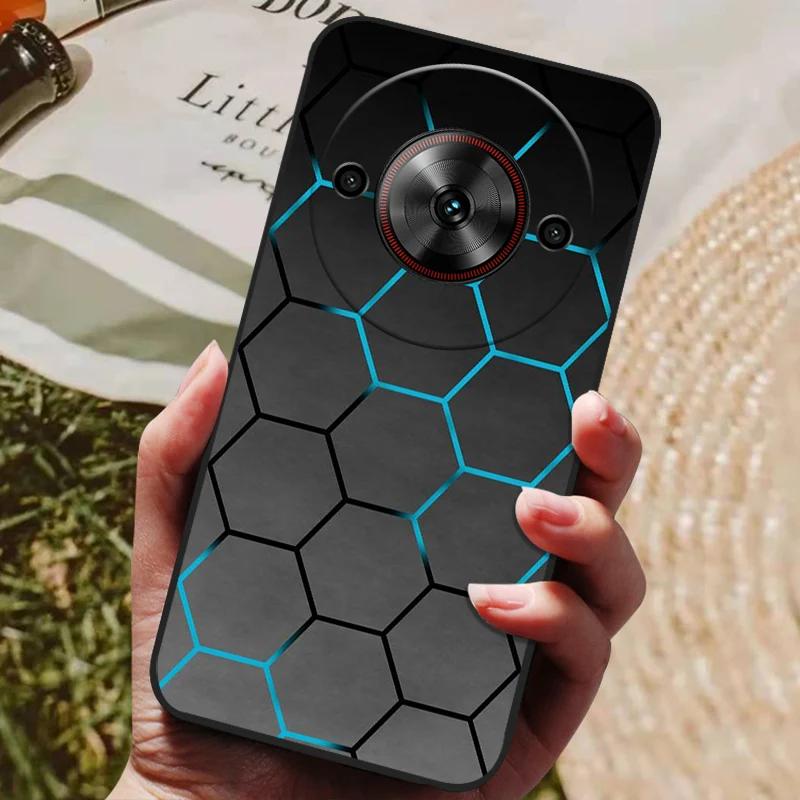 Per ZTE Blade A75 5G Custodia Cool Stampata Silicone TPU Morbida Cover per ZTE Blade A75 5G Custodie Nere Protettive Guscio Telefono A 75 5G