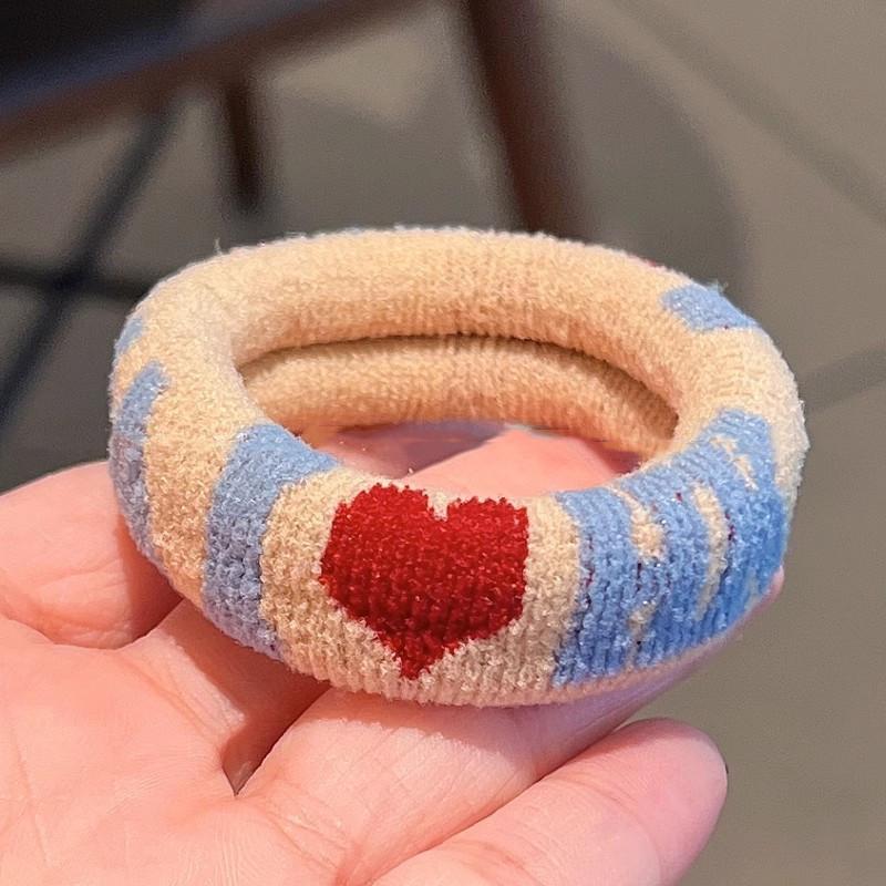 5pcs Korean version of sweet girl style hair rubber bands, durable, not damaging hair, ponytail hair ring, durable.