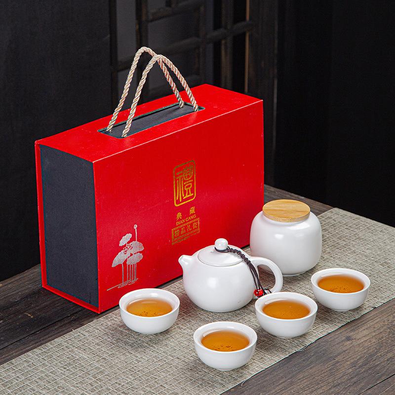 Portable ceramic Xishi pot travel kung fu tea set real estate souvenir