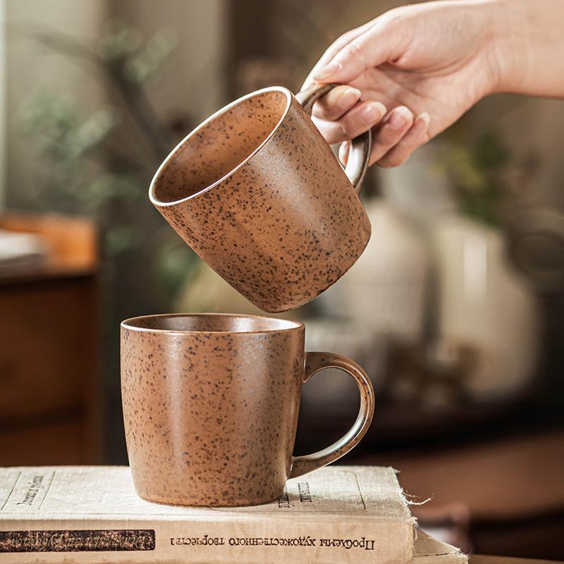 Kubek w stylu retro Wykonany ze starej ceramiki Kubek do kawy Kubek na mleko Kubek śniadaniowy Kubek domowy Kubek biurowy