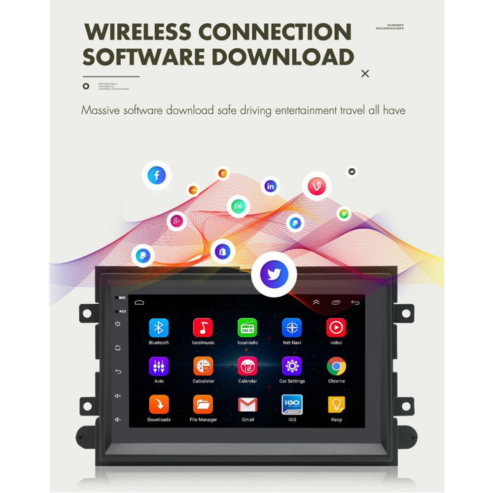 Car Radio with Wireless Carplay Android Auto for Ford F150 IPS Touch Screen GPS Navigation FAN MIC