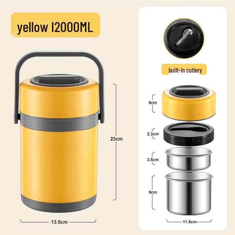 ZISIZ Edelstahl Isolierter Lebensmittelbehälter