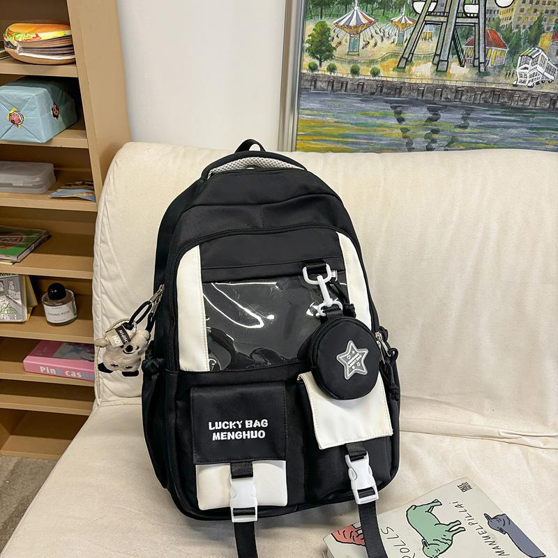 Stor kapasitet Videregående skoleelever Kvinne Koreansk Harajuku Veske Fritid Søt Smerteveske Ungdomsskole Ryggsekk Ryggsekk.