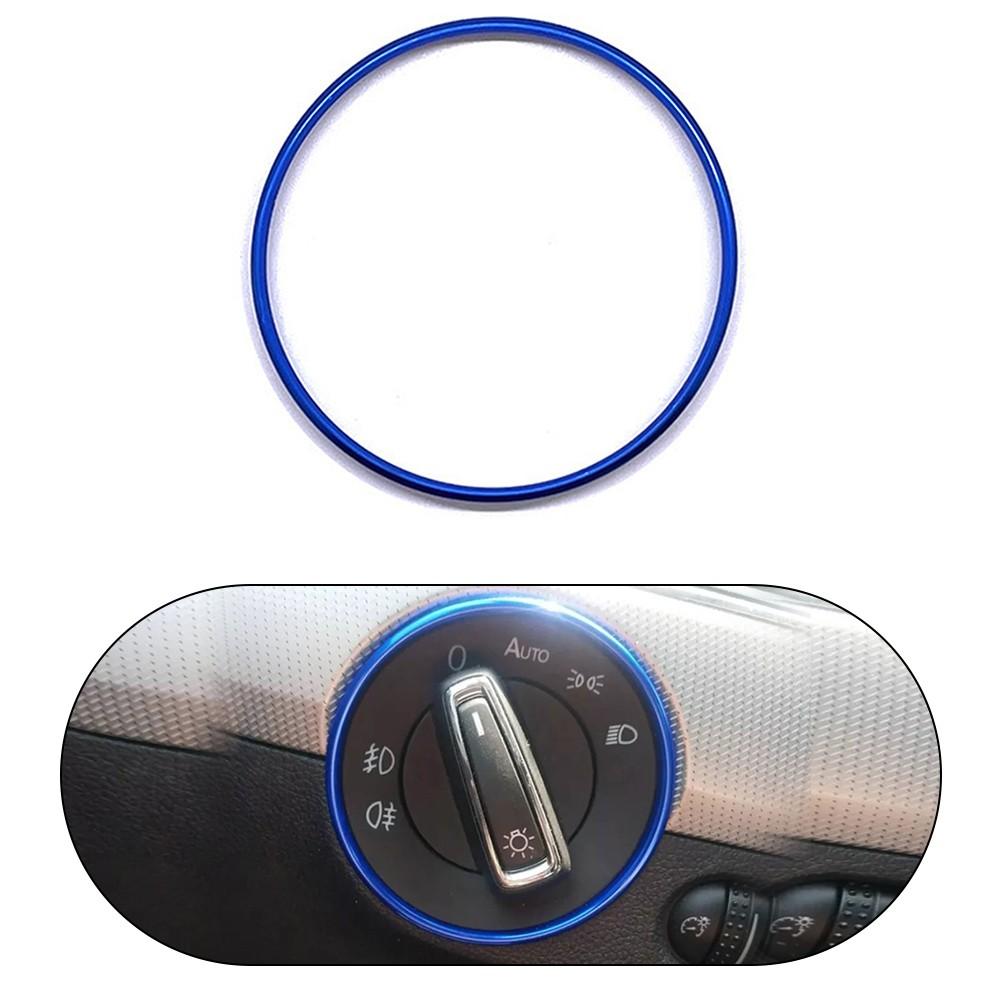 

Декоративная рамка для переключателя фар автомобиля, наклейка на переключатель фар синий