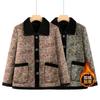 Middle-aged and old new velvet winter thickened padded jacket lapel padded jacket Middle-aged and elderly mothers warm padded jacket