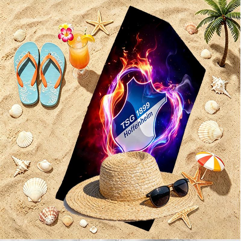 TSG 1899 Hoffenheim Print Beach Towel, Versatile Lightweight Absorbent Beach Towel for Pool Surf Yoga Bathroom, Perfect Birthday Holiday Gift