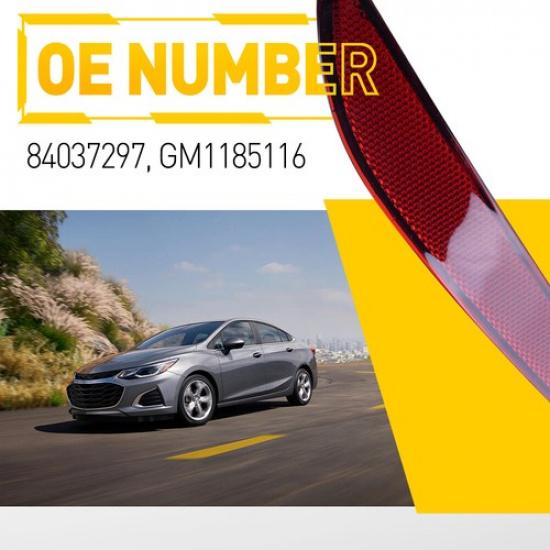 Passenger Side Rear Bumper Light Reflector For 2016- Chevrolet Lamps Cruze