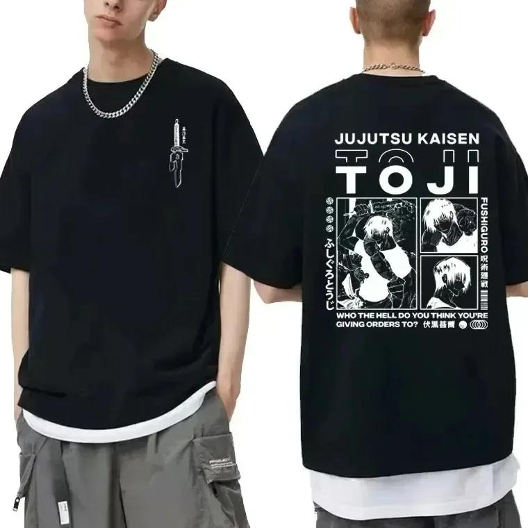 Muži Ženy Japonské Anime Jujutsu Kaisen Fushiguro Toji Grafické Tričko Módní Nadměrná Trička Muž Manga Módní Bavlněný Top