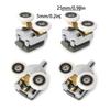 Set of 4 Curved Shower Door Rollers 23/25mm Top and Bottom Shower Glass Door Wheel Quiet Shower Door Pulley Replacement