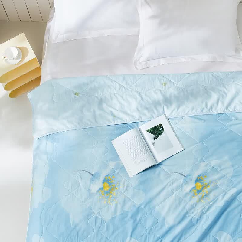 LUOLAI All-Cotton Washable Tussah Silk Summer Quilt