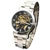 Luxury Men's Roman Numerals Tungsten Steel Mechanical Skeleton Wrist Watch