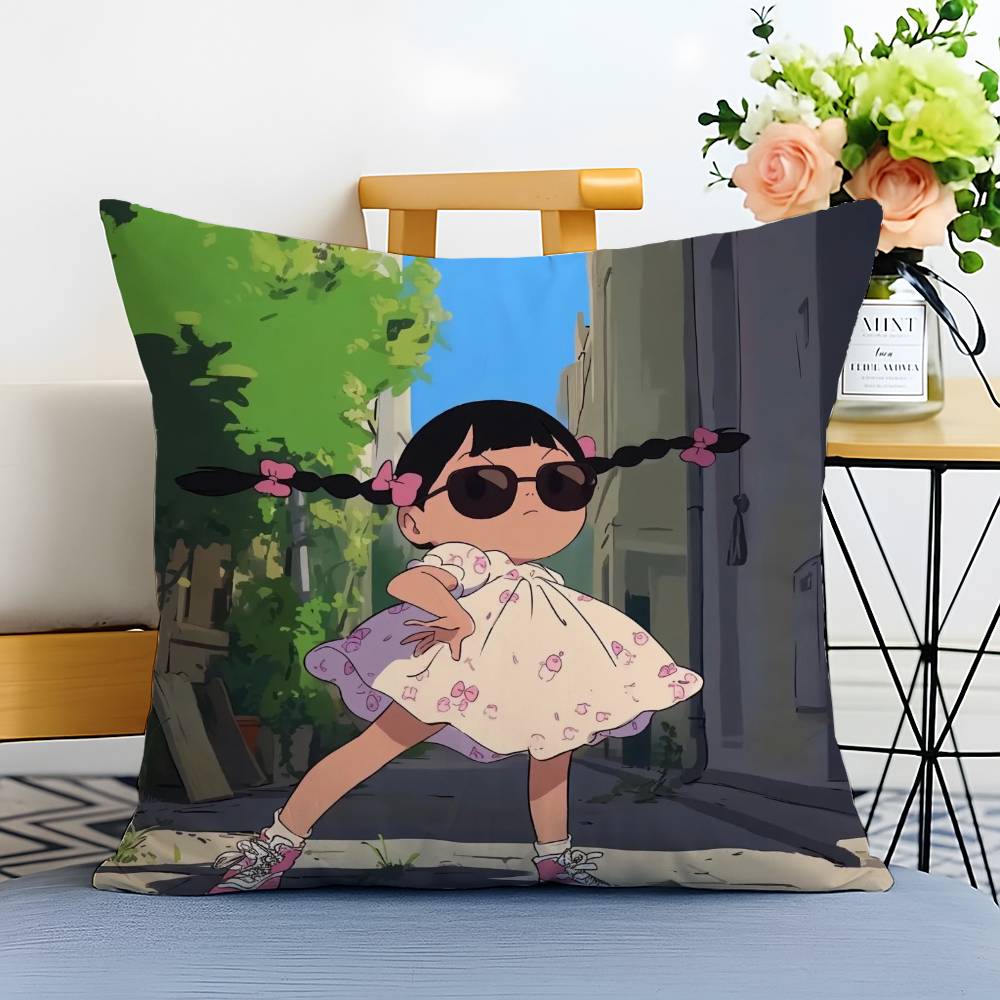 Niedlich Lustig Hübsch Persönlichkeit Mädchen Kissenbezug Bedruckt Gebürstetes Fleece Kissen Babyhaut-Touch Umweltfreundlicher Farbsublimat