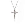 Retro Fashion Y2K Dark Gothic Punk Rose Cross Thorn Earring Unisex Piercing Ear Needle  Jewelry Accessorie Pendant Necklace