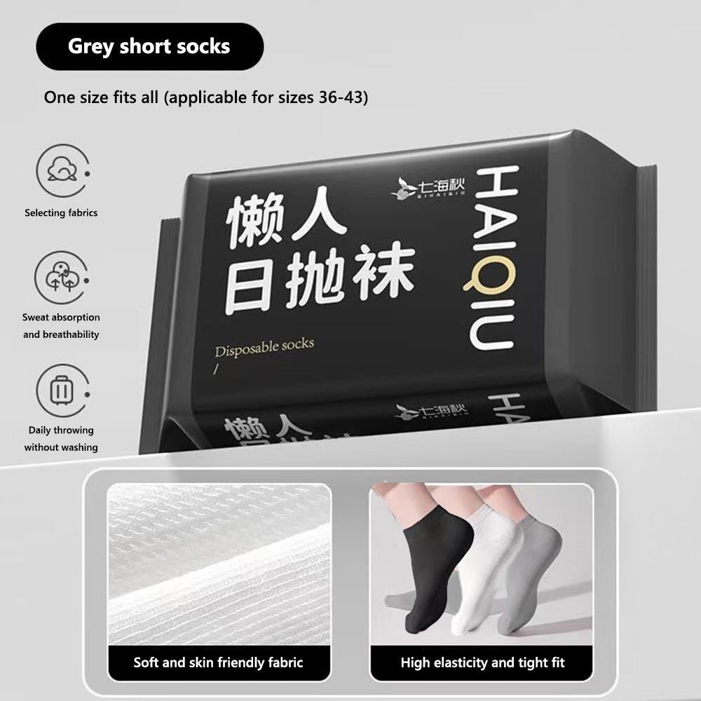 

White Black Grey Disposable Stocking 36-43 Travel Supplies Socks Portable Disposable Socks Unisex Socks-Multicolor