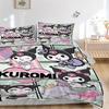 3pcs Kuromi's Magical Adventures Quilt Cover Set - Soft and Cozy Bedroom, Guest Room and Dorm Decorative Bedding 3-Piece Set 1 Quilt Cover + 2 Pi
