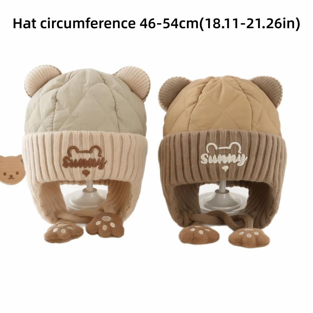 Plush Toddler Hat Wind Resistant Baby Winter Cap Cute Infant Warm Hat  Winter Outdoor