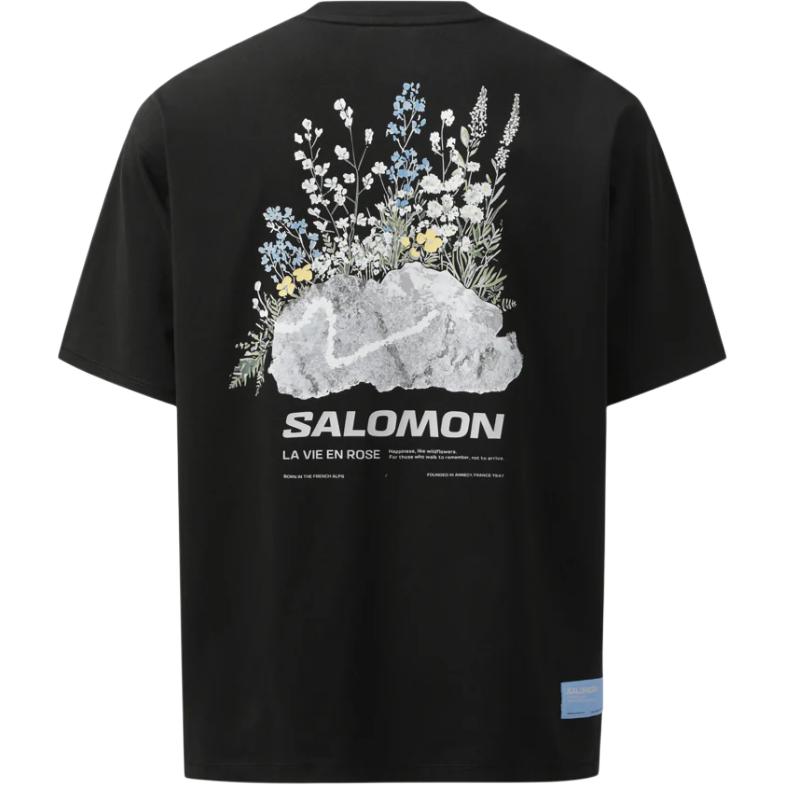 Футболки SALOMON Унисекс Черный Круглый вырез C30690 2XL