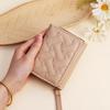 Women's Tri-fold Wallet: Simple Fashion, Embroidered Heart Design, Multi-Card Slots, Money Clip
