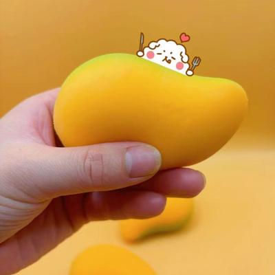 Fake Mango Stress Relief Toy Soft Realistic Fruit Squeeze Fidget Toy Home Office Worker Anxiety Reduction Stress Ball