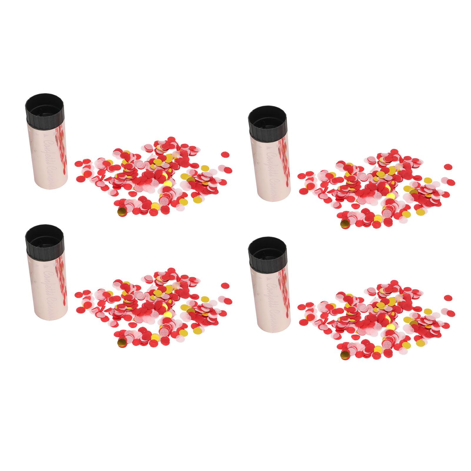 

4 шт. Конфетти-пушка Портативная Золотая Атмосфера для Вечеринки Широкое Применение Хлопушки для Вечеринки Свадьбы Type B