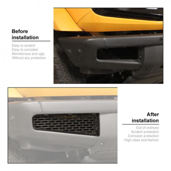 Black Front Bumper Grille Trim Cover Exterior Accessories For Ford Bronco +