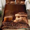 Coffee Duvet Cover Queen King Cartoon Coffee Drink Cup Print Bedding Set Coffee Lover Comforter Cover Modern Brown Quilt Cover