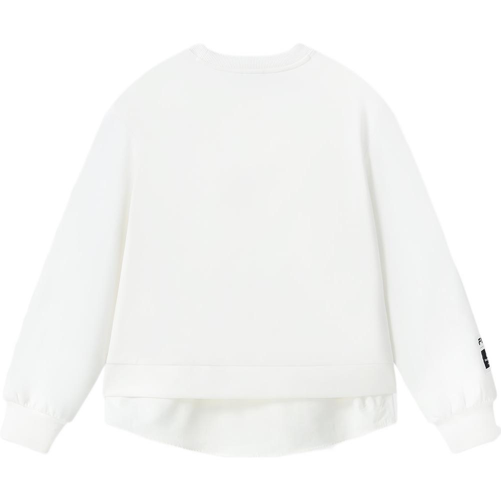 FILA X Van Gogh Museum Collaboration Van Gogh Collection Plant Logo Print Round Neck Fake Two-Piece Sweatshirt Women sweatshirt F11W318213F-WT