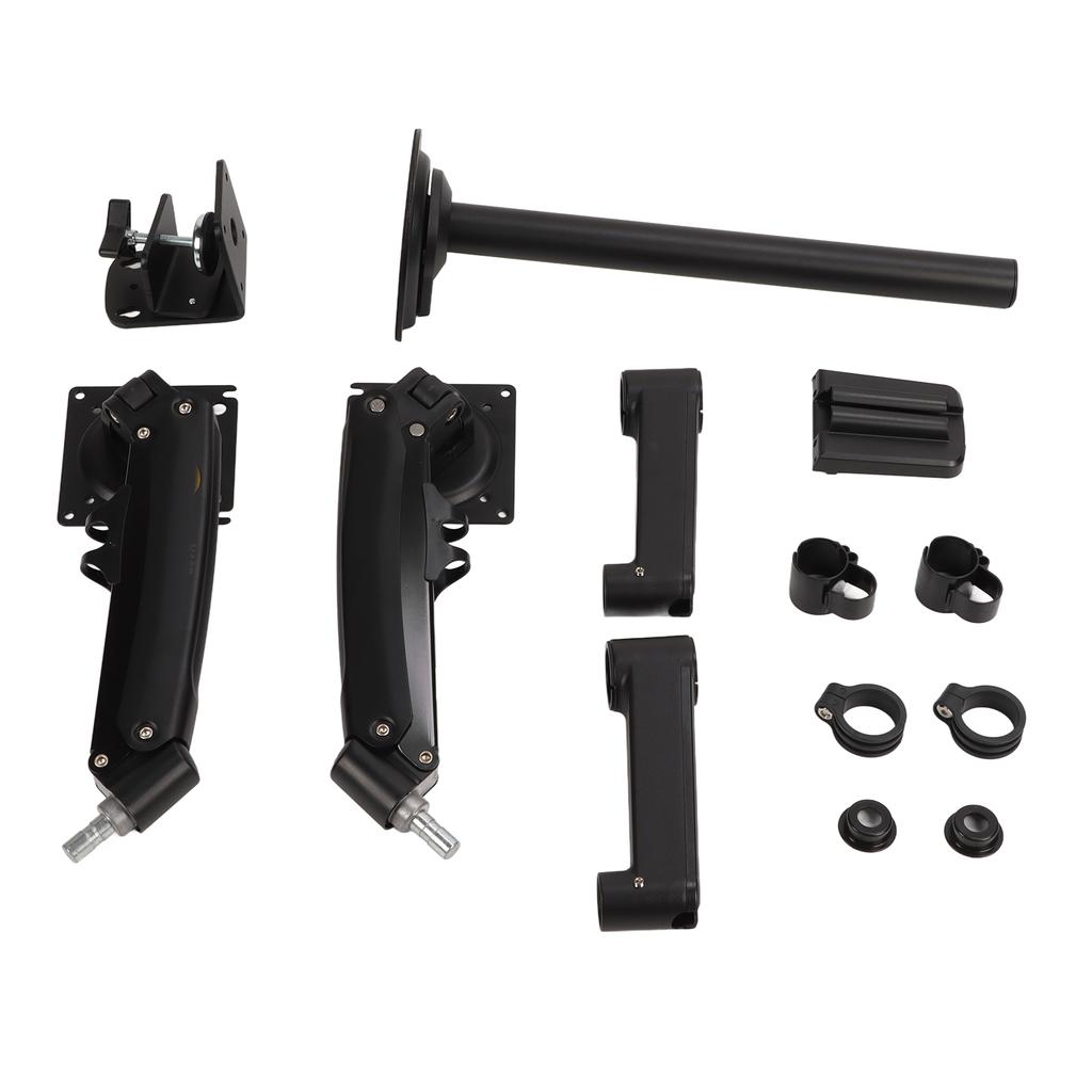 Computer Monitor Double Arm Bracket Adjustable Spring Monitor Mount Swivel Vesa Arms with C Clamp