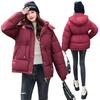 Korean Style Mid-Length Hooded Down Jacket for Women