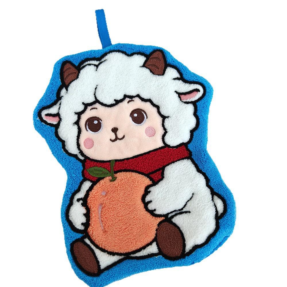 Festive Little Sheep Children's Hanging Hand Towel – Soft, Absorbent, and Perfect for Bathrooms.
