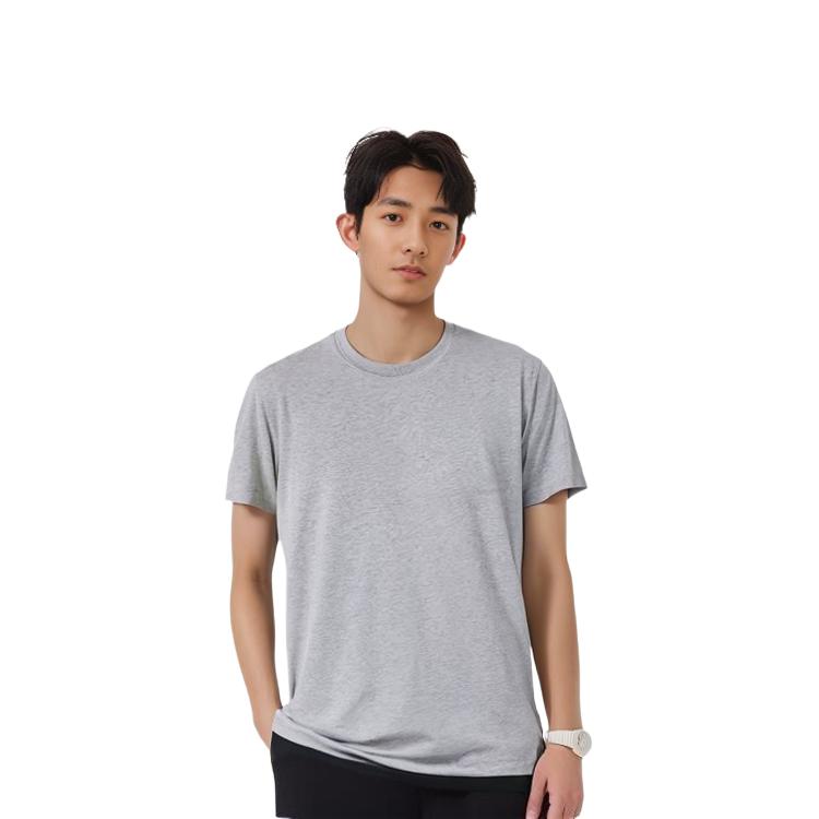 Jordan T Shirts Men's Gray Crew Neck Moderate Straight Fit AJ1159-063